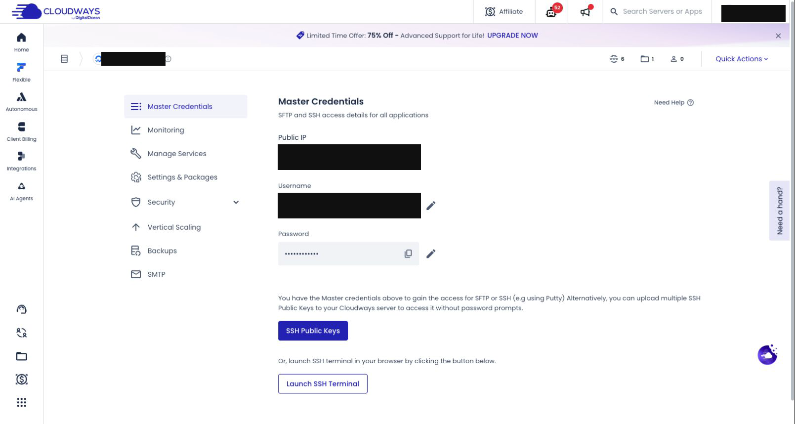 Cloudways Master Credentials 教學：SSH Key、SFTP 與安全交接流程