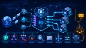 Cloudflare Email Routing 自訂網域電郵轉寄示意圖