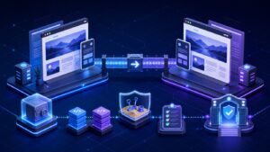 WordPress Staging 測試網站與安全更新流程示意圖